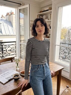 NWT MADEWELL 90’s long sleeve French stripe Shirt